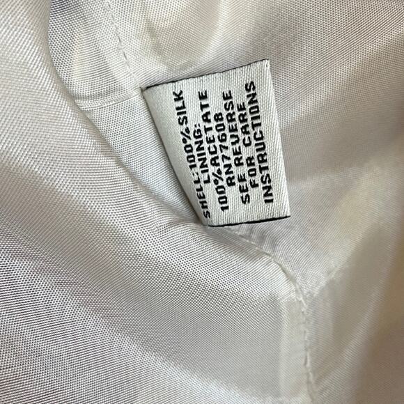 J. Peterman Silk Dress Burgundy Stripe Size 2 - Picture 7 of 10